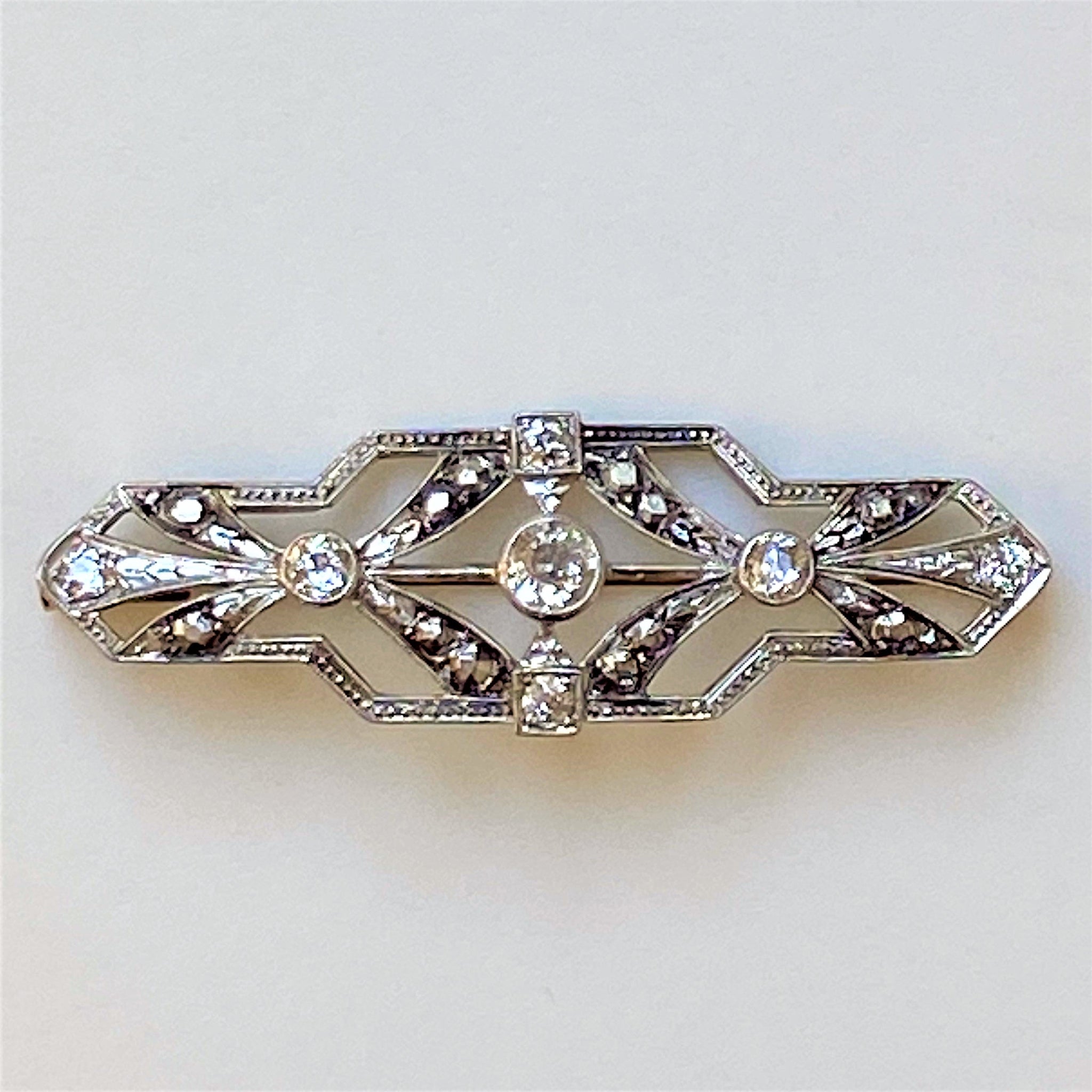 Art Deco Platinum and Diamond Brooch