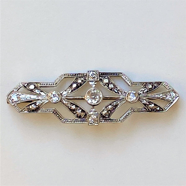 Art Deco Platinum and Diamond Brooch