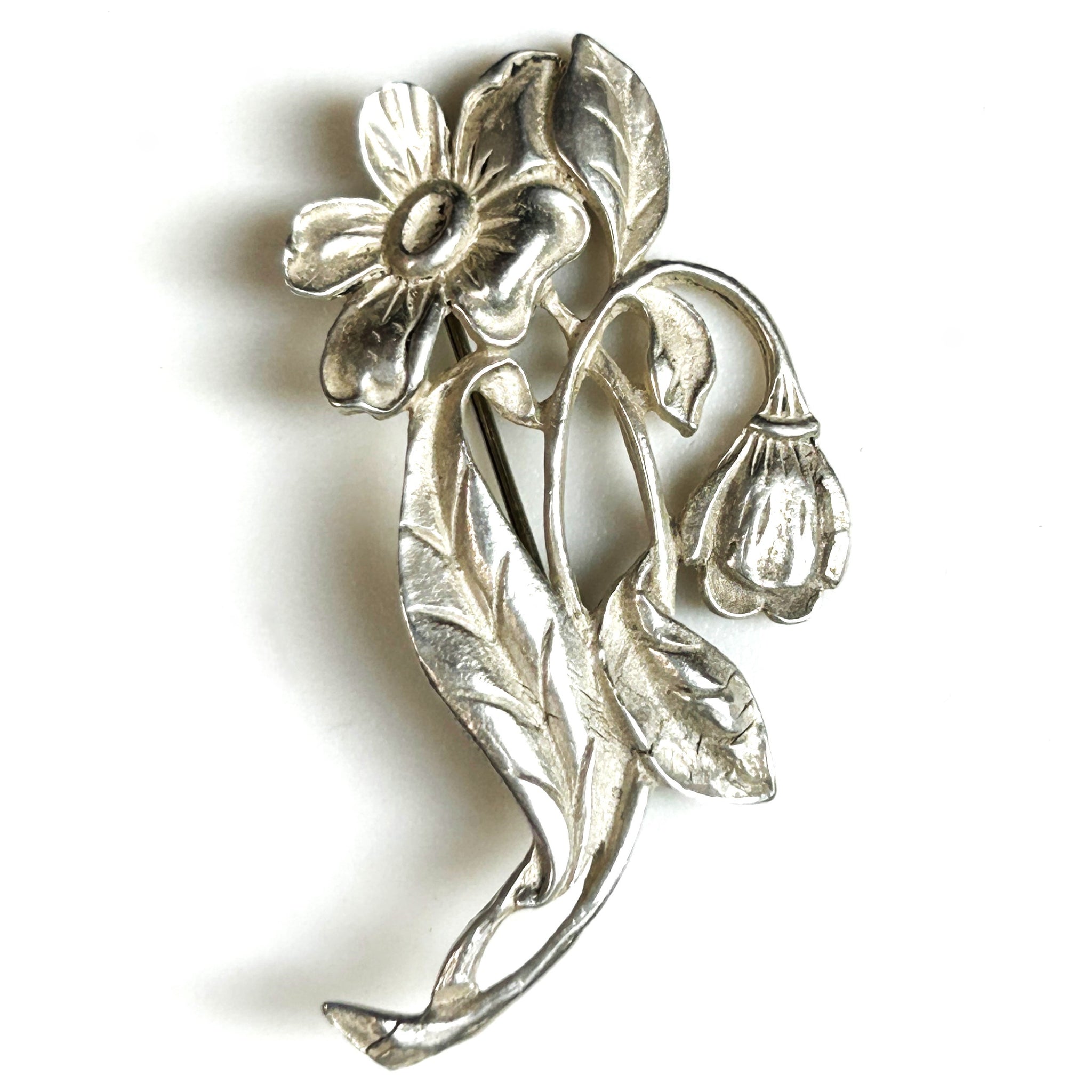 Antique Silver “Flower” Brooch