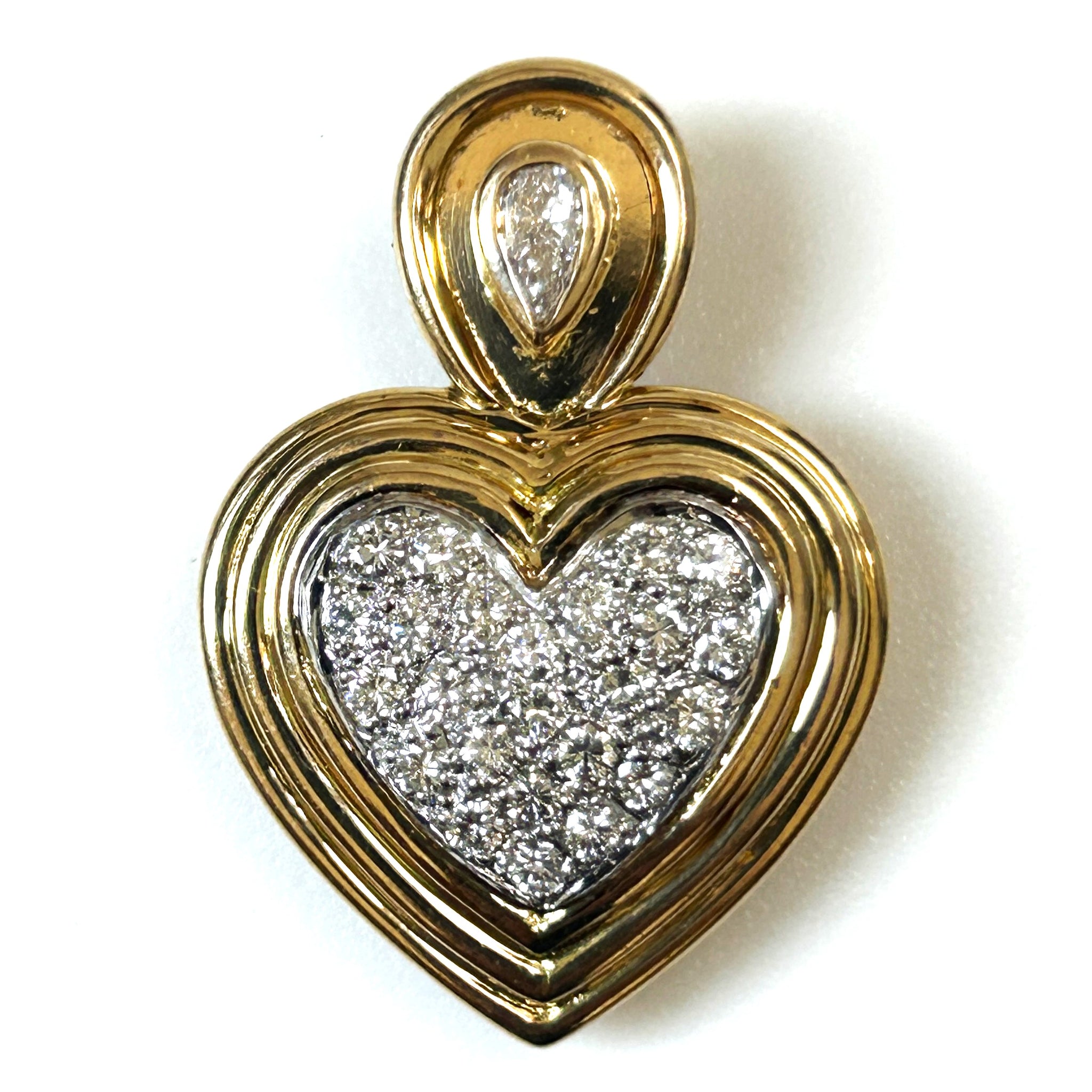 18ct Gold and Diamond “Heart” Enhancer Pendant