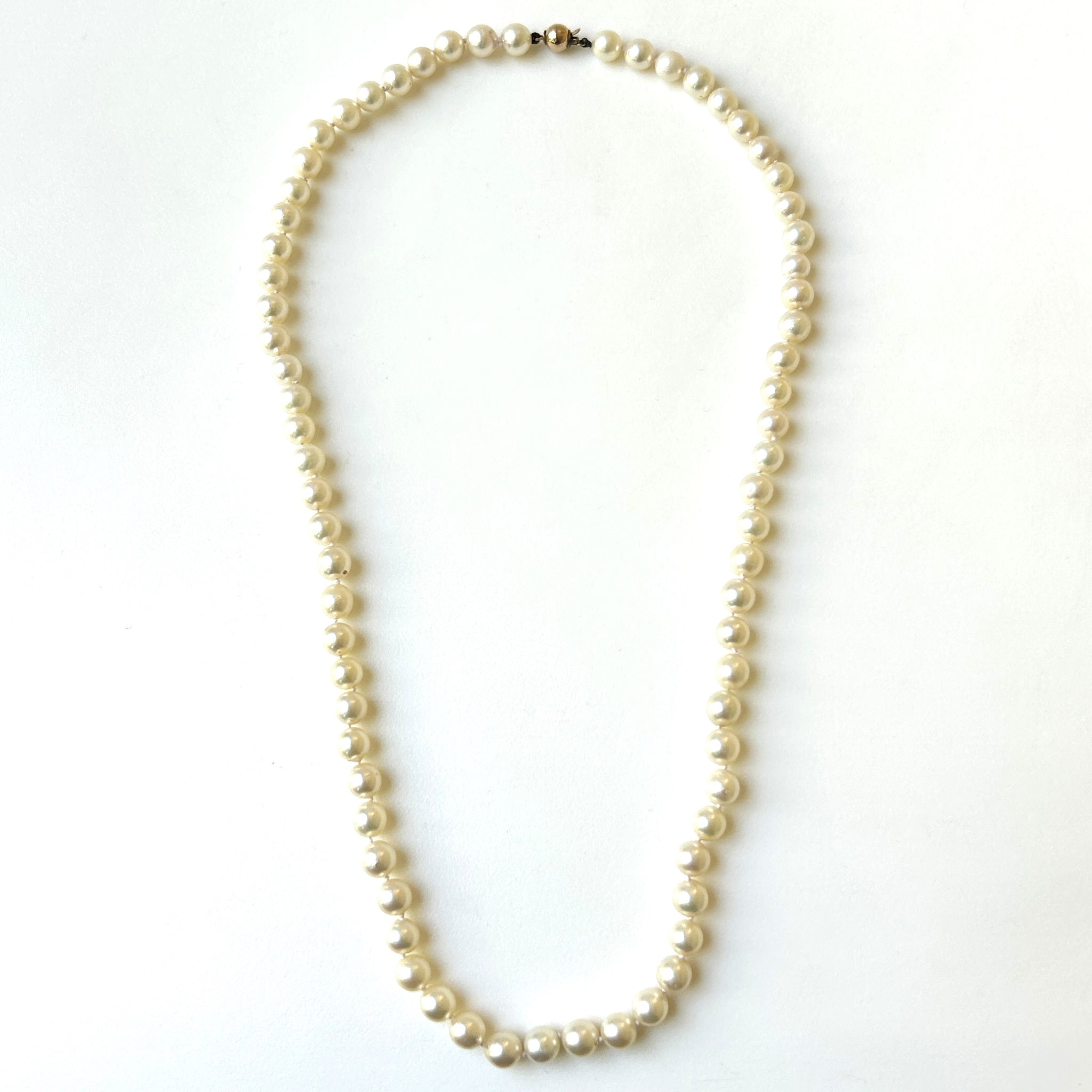 Vintage 9ct Gold and Saltwater Pearl Necklace