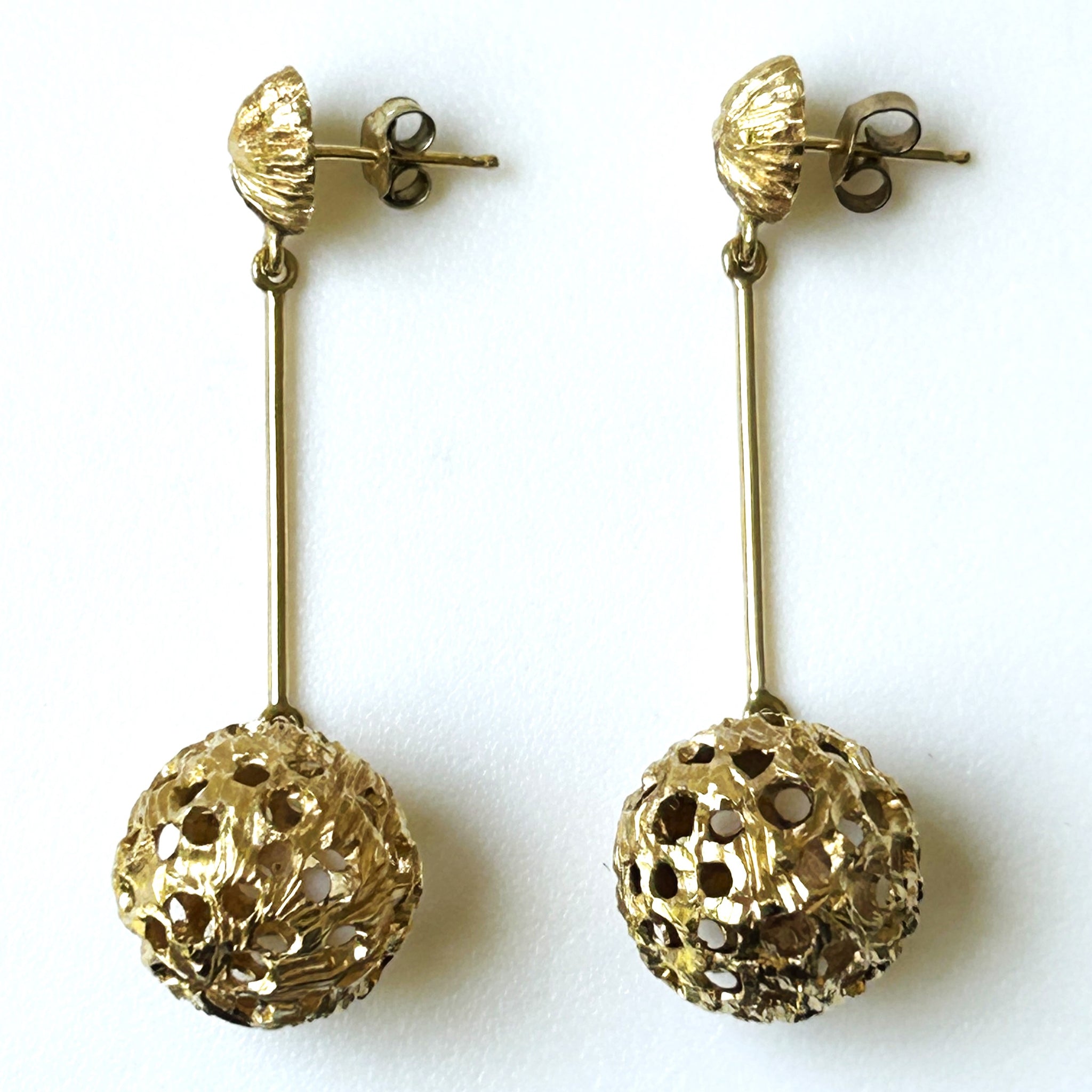 Vintage 18ct Gold Drop Earrings