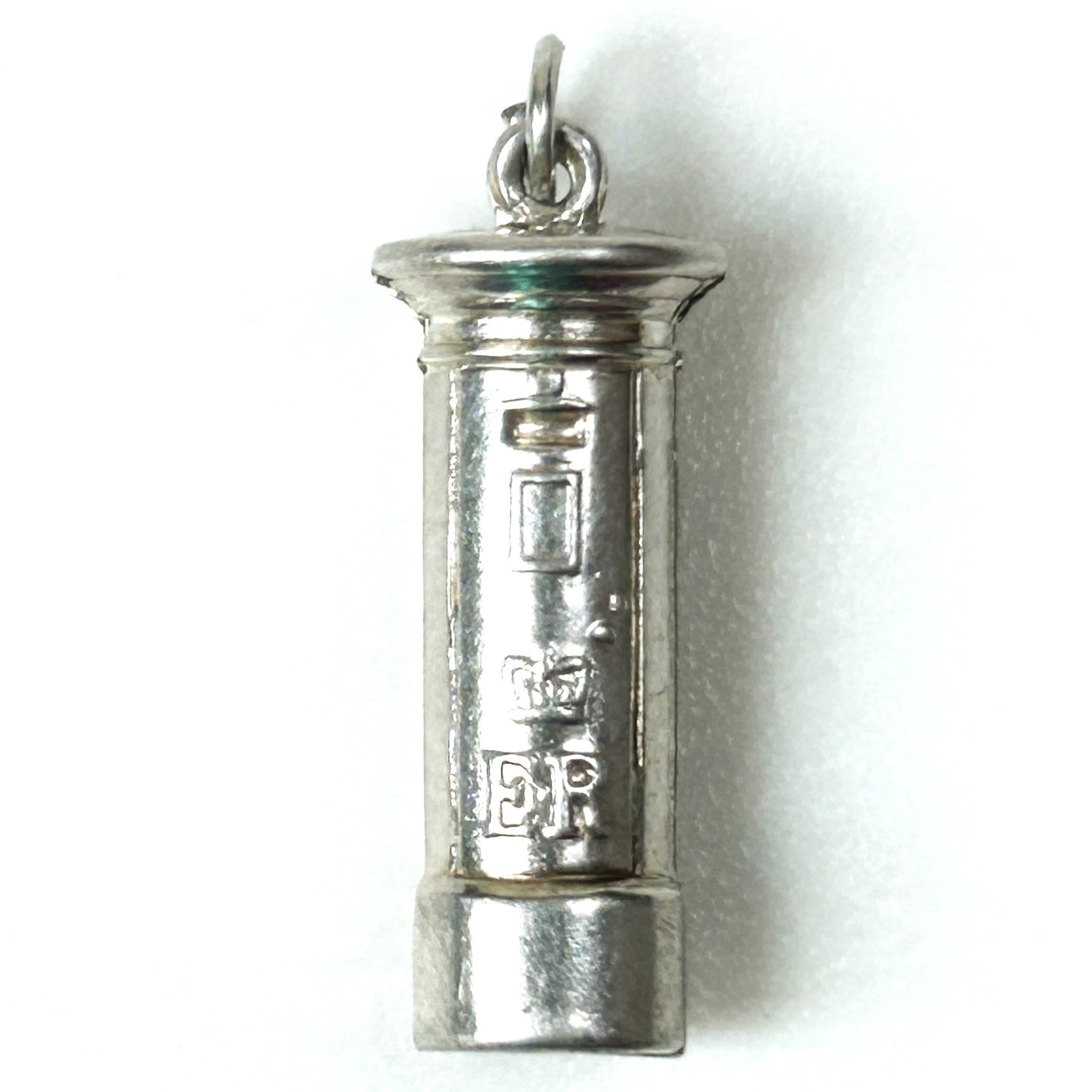 Miniature Silver “British Royal Mailbox” Charm Pendant