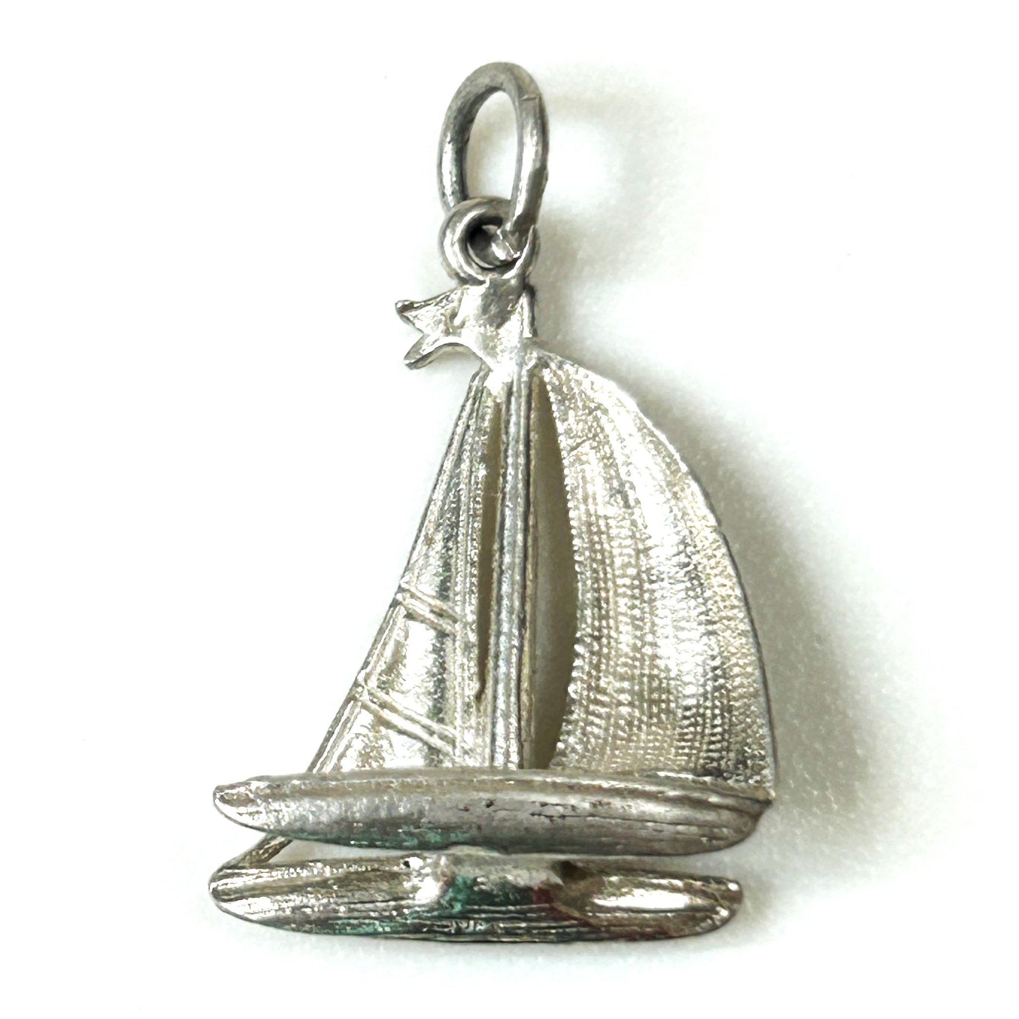 Miniature Silver “Sailing Boat” Charm Pendant