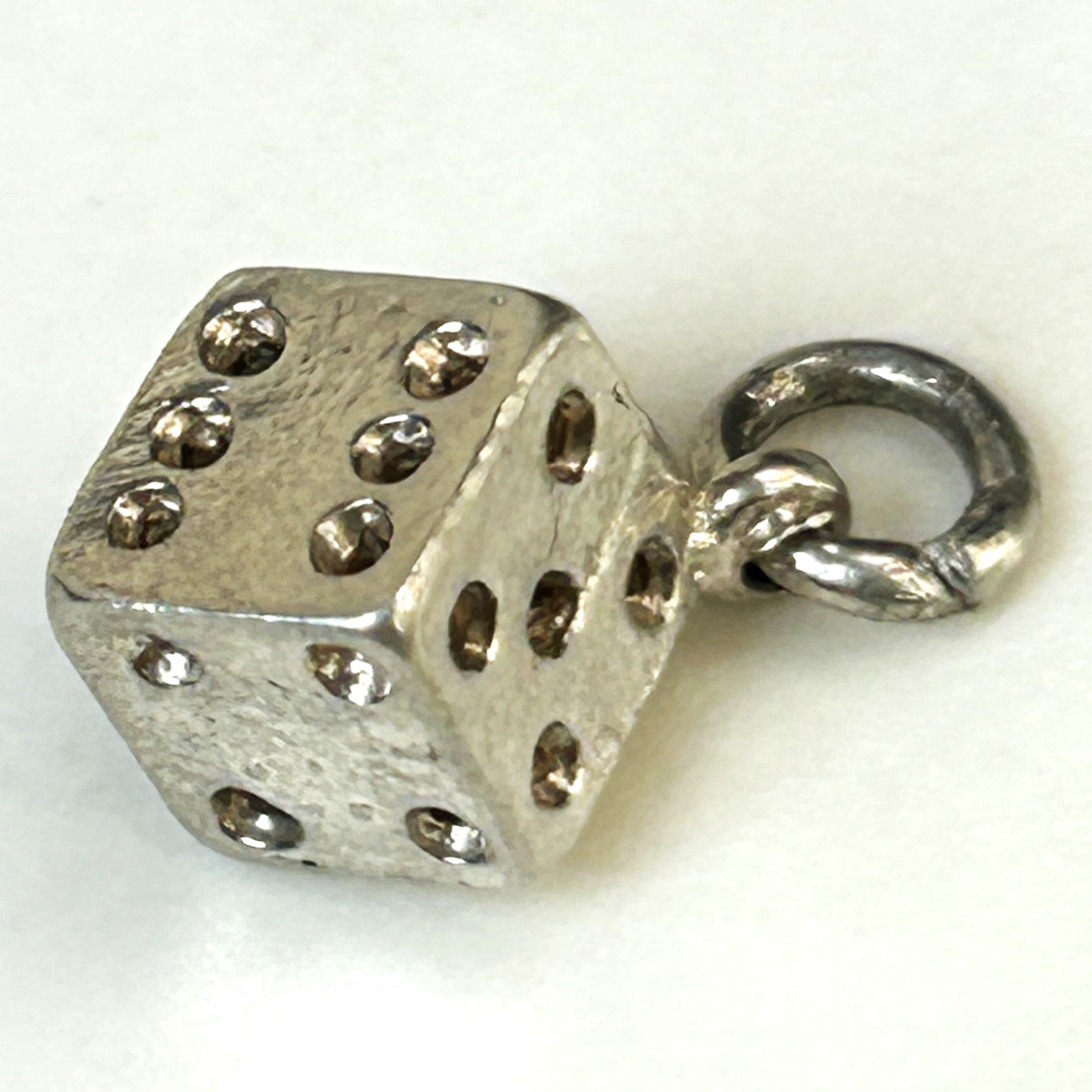 Miniature Silver “Die” Charm Pendant