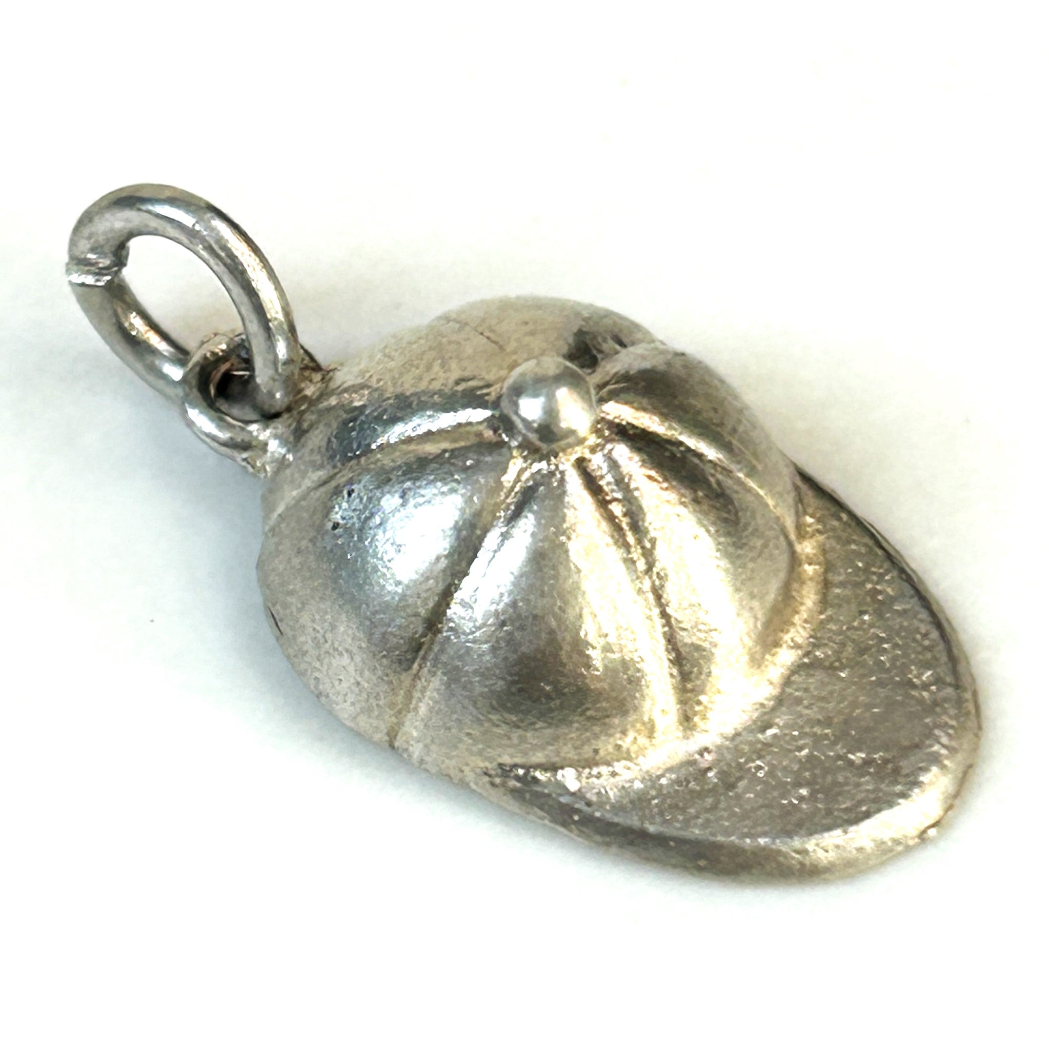 Miniature Silver “Jocky Cap” Charm Pendant&nbsp;