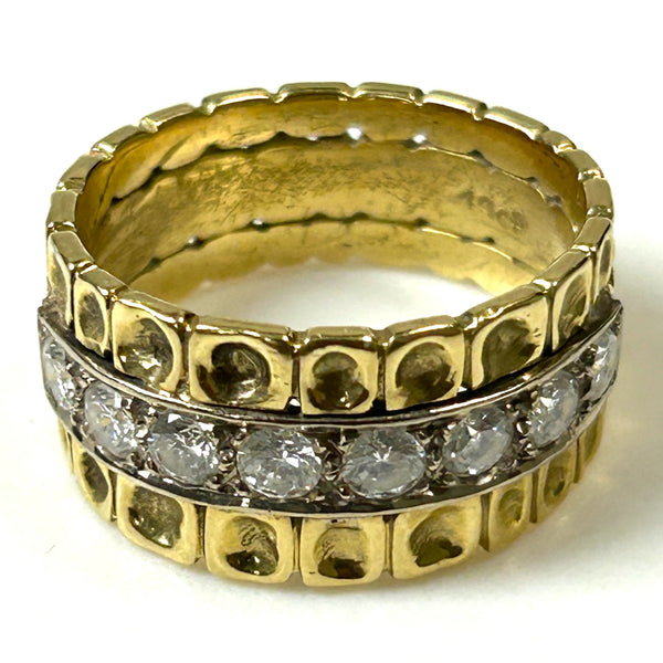 Vintage 18ct Gold and Diamond Dress Ring