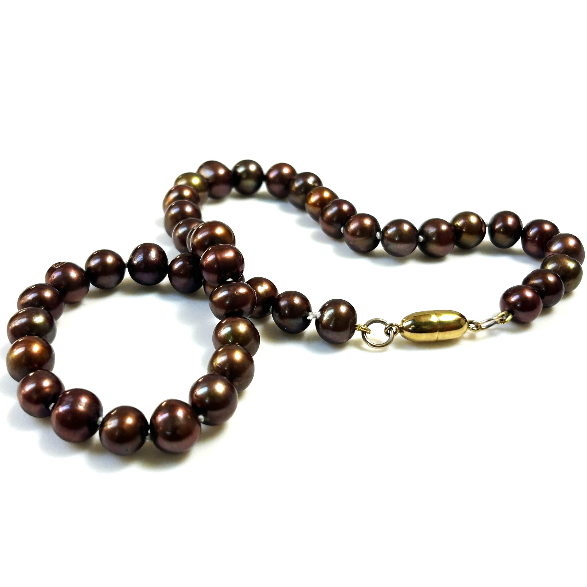 Bronze Pearl Necklace