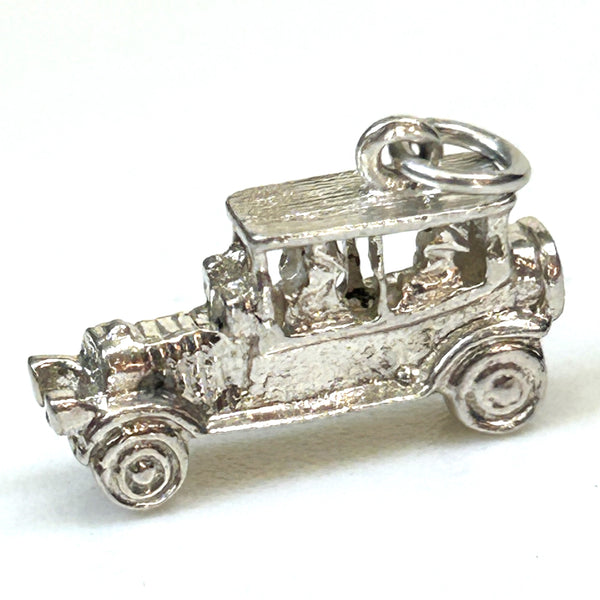 Miniature Silver “Vintage Car” Charm Pendant