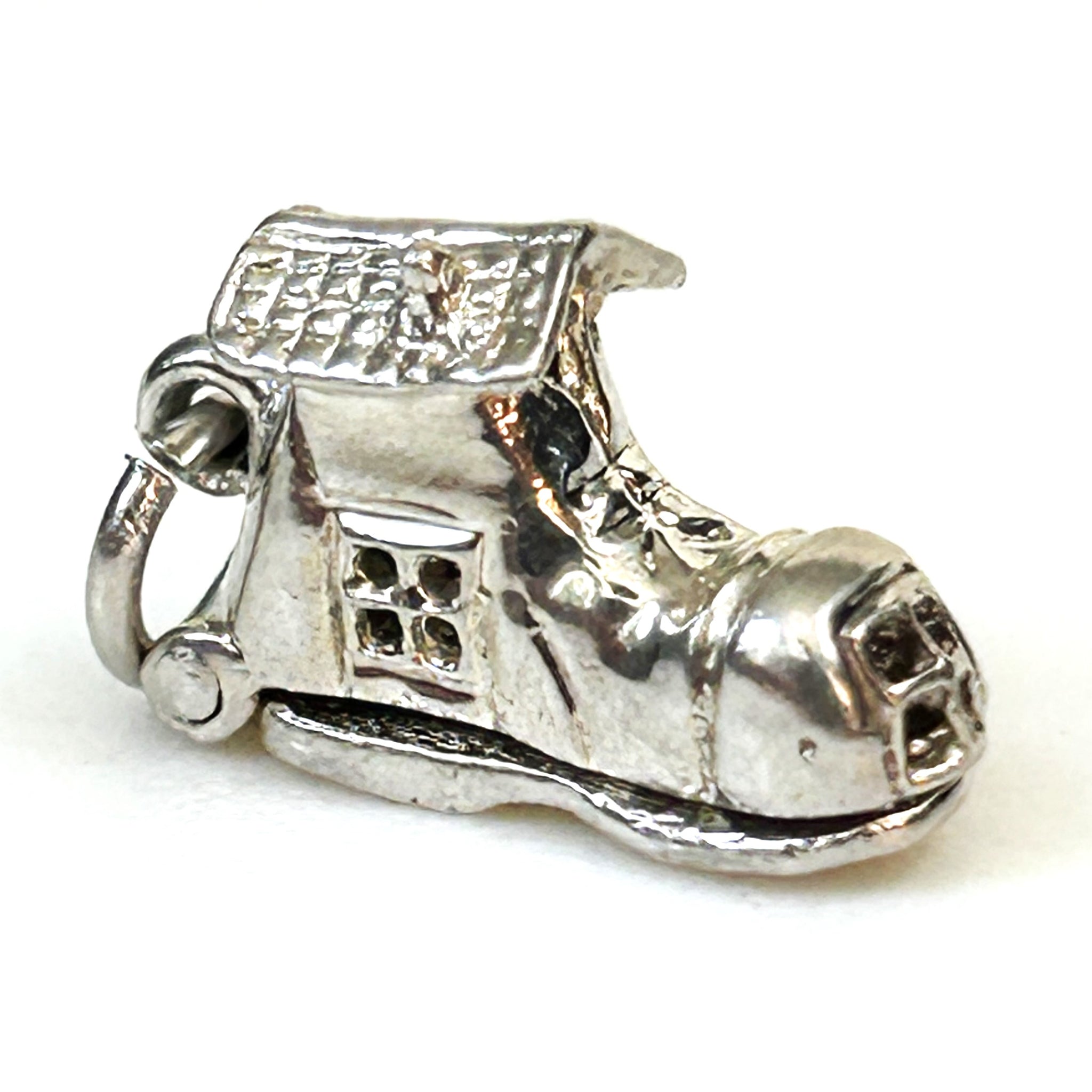 Miniature Silver “Shoe House” Charm Pendant