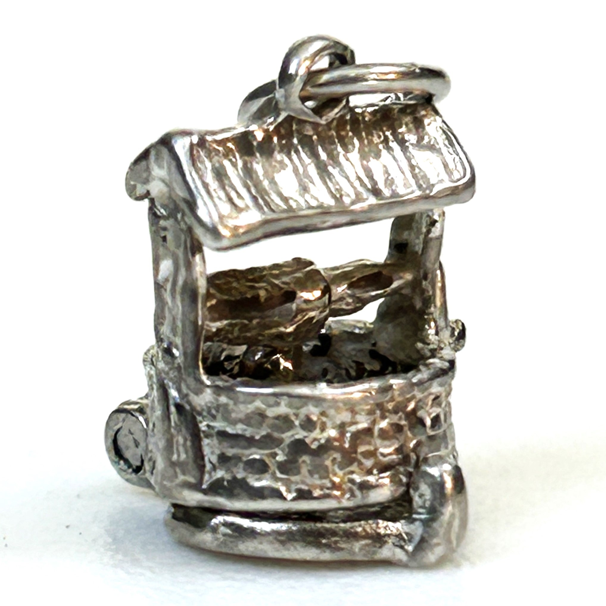 Miniature Silver “Wishing Well” Charm Pendant