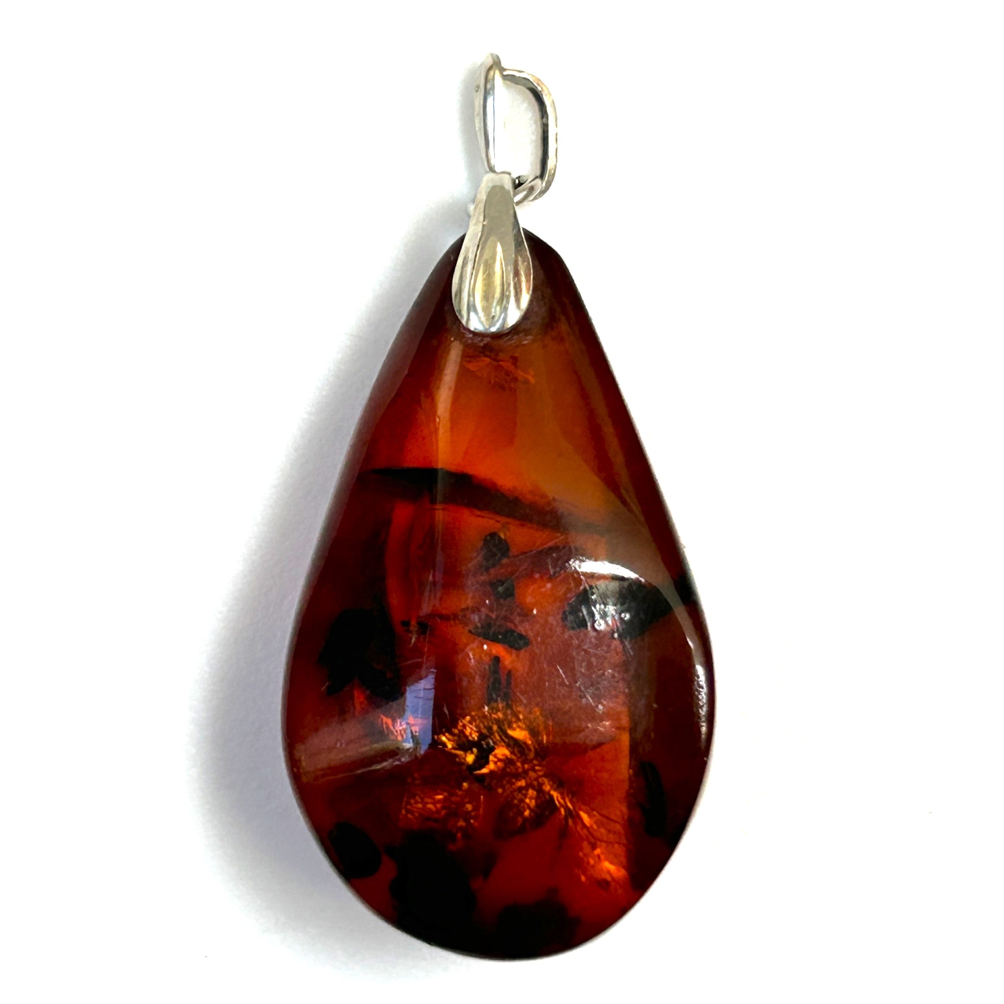 Silver and Amber Pendant