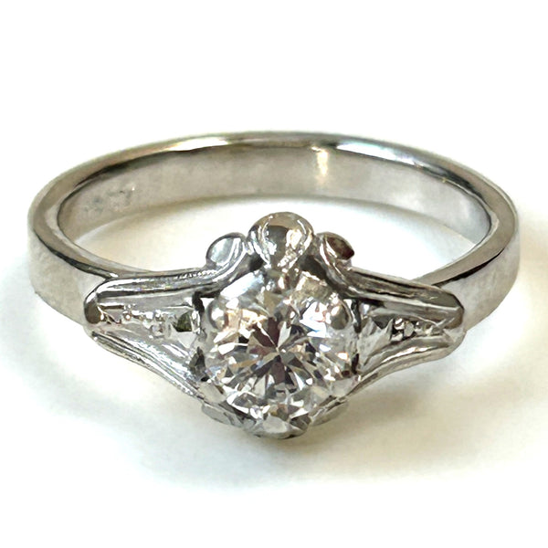 Vintage 18ct White Gold and Diamond Ring